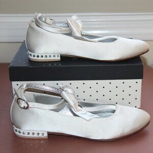 ❤️ $325 Monnalisa White T-Strap Shoe